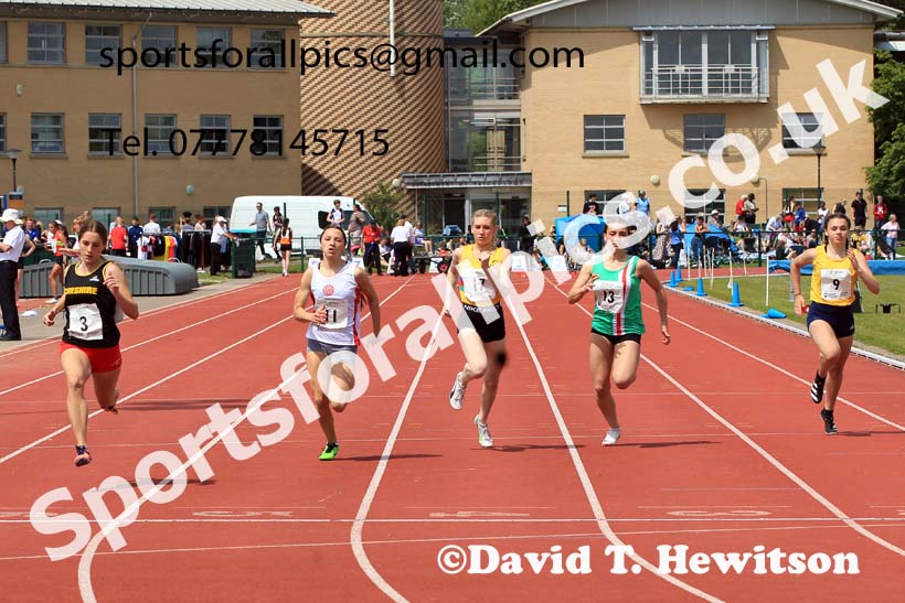 Womens Under-17s and Girls Under-15s 100 metres, 2022 Northern Inter Counties U17s and U15s Track and Field, York, Thursday, June 2nd. Photo: David T. Hewitson/Sports for All Pics
